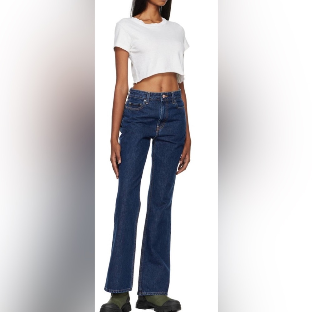 GANNI BLUE BETZY JEANS size 26x32 NWT